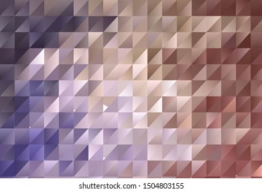 Light Purple, Pink vector low poly layout. Polygonal abstract illustration with gradient. Best triangular design for your business.