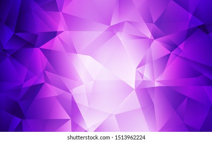 Light Purple, Pink vector low poly background. Modern abstract illustration with triangles. New template for your brand book.