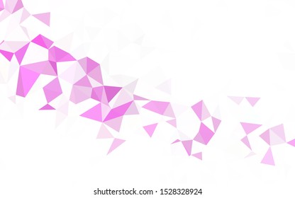 Light Purple, Pink vector low poly background. Colorful abstract illustration with triangles. Pattern for a brand book's backdrop.