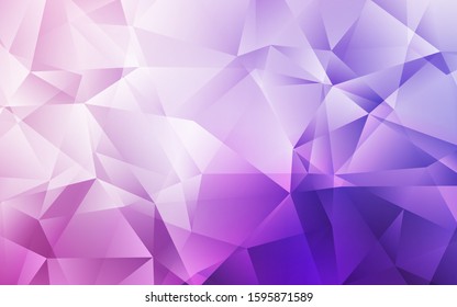 Light Purple, Pink vector low poly background. Colorful abstract illustration with triangles. Template for cell phone's backgrounds.