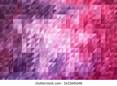 Light Purple, Pink vector low poly texture. Glitter abstract illustration with an elegant triangles. Pattern for a brand book's backdrop.