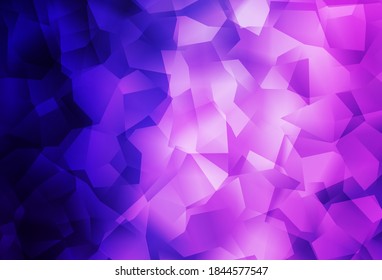 Púrpura claro, Pink vectorial bajo fondo de poli. Ilustración abstracta moderna con triángulos. Nuevo estilo para su diseño de negocio.