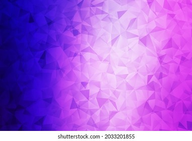 Hellviolett, rosafarbene Vektorgrafik, Low-Poly-Textur. Kreative geometrische Illustration im Origami-Stil mit Farbverlauf. Polygonal Design für Ihre Website.
