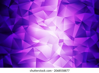 Light Purple, Pink vector low poly layout. Creative illustration in halftone style with triangles. Pattern for a brand book's backdrop.