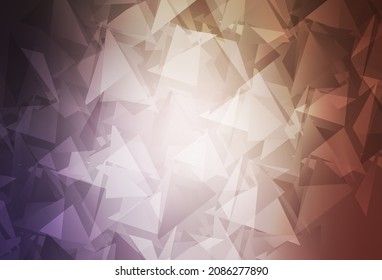 Light Purple, Pink vector low poly background. Modern abstract illustration with triangles. Best triangular design for your business.