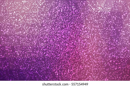 Light Purple Pink vector low poly crystal background with snowflakes. Polygon christmas design pattern . Low poly illustration of New Year celebration.