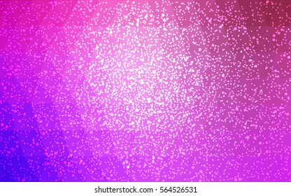 Light Purple Pink vector low poly crystal background with snowflakes. Polygon christmas design pattern . Low poly illustration of New Year celebration.
