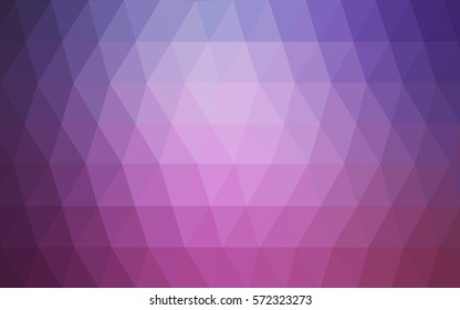 Light Purple, Pink vector Low poly crystal background. Polygon design pattern. Low poly illustration, low polygon background.