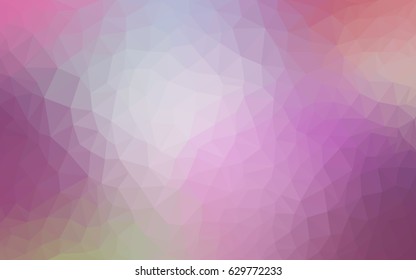 Light Purple, Pink vector Low poly crystal background. Polygon design pattern. Low poly illustration, low polygon background.