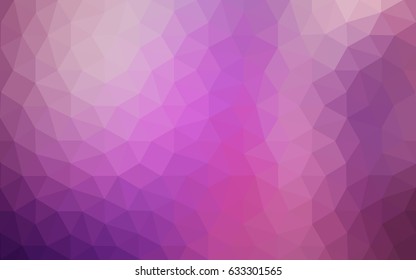 Light Purple, Pink vector Low poly crystal background. Polygon design pattern. Low poly illustration, low polygon background.