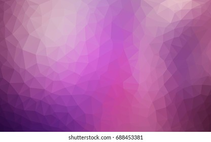 Light Purple, Pink vector Low poly crystal background. Polygon design pattern. Low poly illustration, low polygon background.