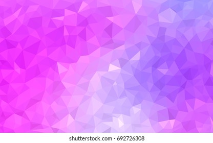 Light Purple, Pink vector Low poly crystal background. Polygon design pattern. Low poly illustration, low polygon background.
