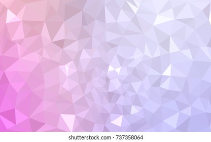 Light Purple, Pink vector Low poly crystal background. Polygon design pattern. Low poly illustration, low polygon background.