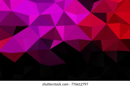Light Purple, Pink vector low poly pattern. Creative illustration in halftone style with gradient. The completely new template can be used for your brand book.