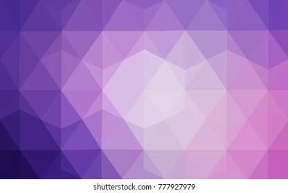 Light Purple, Pink vector Low poly crystal background. Polygon design pattern. Low poly illustration, low polygon background.