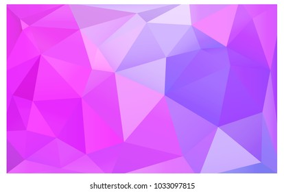 Light Purple, Pink vector modern geometrical abstract background. Texture, new background. Geometric background in Origami style with gradient. 