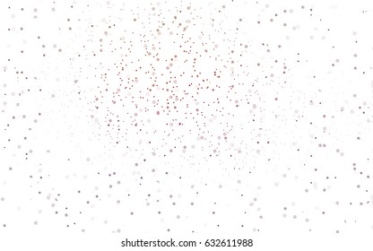 Light Purple, Pink vector modern geometrical circle abstract background. Dotted texture template. Geometric pattern in halftone style with gradient. 
