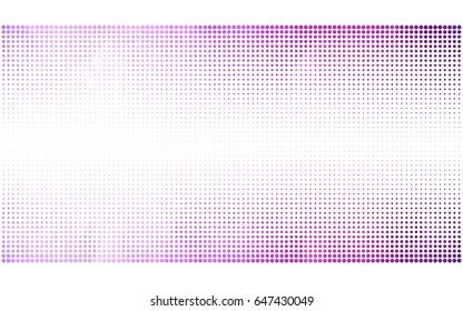 Light Purple, Pink vector modern geometrical circle abstract background. Dotted texture template. Geometric pattern in halftone style with gradient. 
