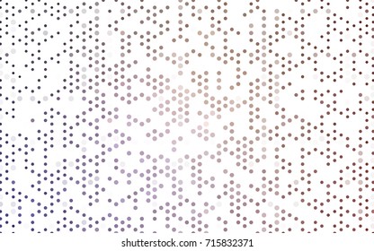 Light Purple, Pink vector modern geometrical circle abstract background. Dotted texture template. Geometric pattern in halftone style with gradient. 