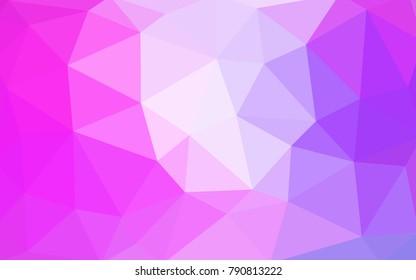 Light Purple, Pink vector modern geometrical abstract background. Texture, new background. Geometric background in Origami style with gradient. 
