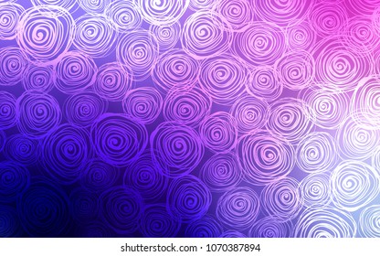 Light Purple, Pink vector natural abstract pattern. Doodle illustration of roses in Origami style with gradient. The pattern can be used for wallpapers and coloring books.