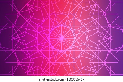 Light Purple, Pink vector natural elegant pattern. Shining colored illustration with childish doodles in Arabic style. The template can be used as a background for cell phones.