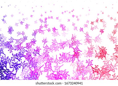 Arte natural púrpura claro, vector rosado con sakura. Doodles sobre fondo blanco. Plantilla para fondos de teléfonos móviles.