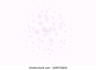 Púrpura claro, Pink vectorial fondo natural con flores. Ilustración abstracta brillante con flores. Una textura nueva para el diseño de papel pintado.