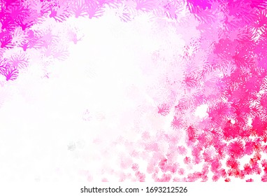 Light Purple, Pink vector natural background with branches. Modern abstract illustration with leaves and branches. Colorful pattern for kid's books.