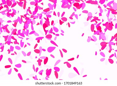 Púrpura claro, Pink vectorial fondo natural con hojas. Diseño decorativo borroso de estilo indio con hojas. Diseño elegante para su libro de marca.