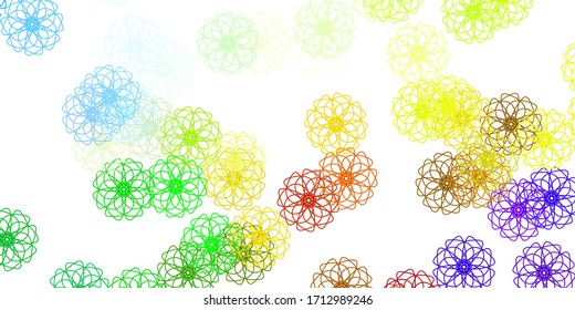 Arte natural púrpura claro, vector rosado con flores. Flores abstractas de color degradado sobre un fondo sencillo. Diseño elegante para envolturas, tapices.