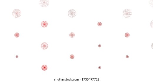 Light purple, pink vector natural backdrop with flowers. Simple colored illustration with abstarct flowers. Pattern for women day promotion.