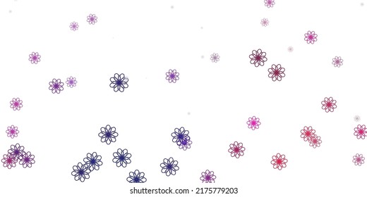 Light Purple, Pink vector natural artwork with flowers. Modern design with gradient Flowers on abstract background. Smart design for leaflets, books.