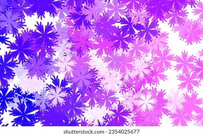 Hellviolett, rosafarbene Vektorgrafik mit Blumen. Neue farbige Illustration mit Blumen. Farbiges Muster für Kinderbücher.