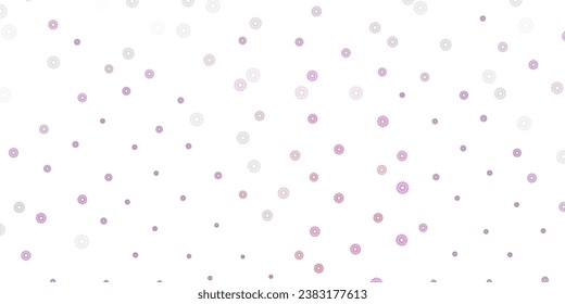 Light purple, pink vector natural backdrop with flowers. Illustration with abstract colorful flowers with gradient. Pattern for website designs.