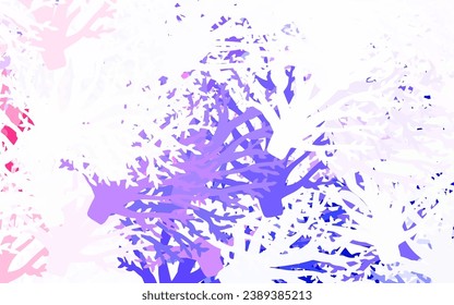 Púrpura claro, Vector rosa de arte natural con hojas, ramas. Nueva ilustración de color con hojas y ramas. Nuevo estilo para su diseño de negocio.