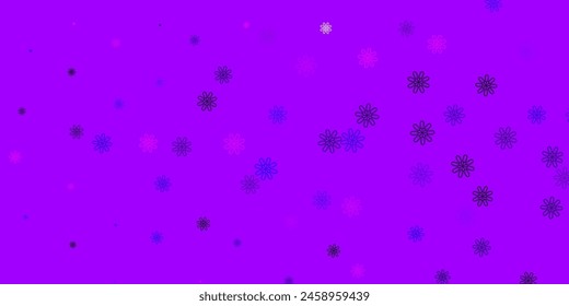 Light Purple, Pink vector natural backdrop with flowers. Modern design with gradient Flowers on abstract background. Pattern for website designs.