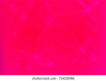 Light Purple, Pink vector natural abstract template. Brand-new colored illustration in blurry style with doodles. The pattern can be used for heads of websites and designs.