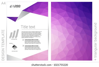 Light Purple, Pink vector  pattern for posters. Beautiful colored sample in A4 size. Beautiful design for cover of notepads.