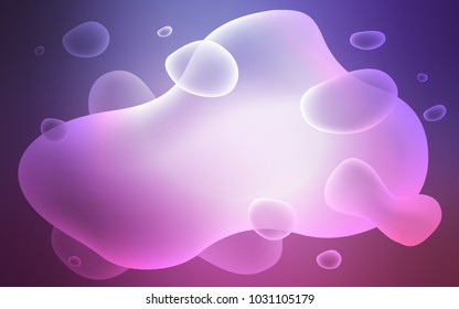 Light Purple, Pink vector pattern with bent ribbons. Creative geometric illustration in memphis style with gradient. The template for cell phone backgrounds.