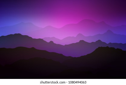 Light Purple, Pink vector pattern with lines, ovals. A sample with blurred bubble shapes. A completely new template for your business design.