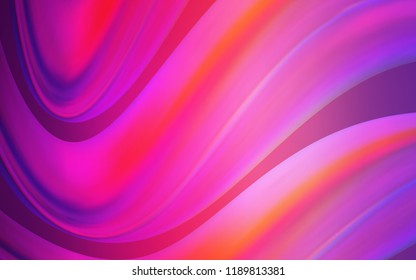 Light Purple, Pink vector pattern with bent ribbons. Blurred geometric sample with gradient bubbles.  A new texture for your  ad, booklets, leaflets.