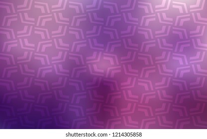 Light Purple, Pink vector pattern with bent lines. Blurred geometric sample with gradient bubbles.  Marble style for your business design.