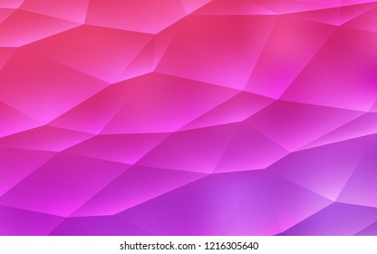 Light Purple, Pink vector pattern in polygonal style. Decorative design in abstract style with triangles. Pattern can be used for websites.