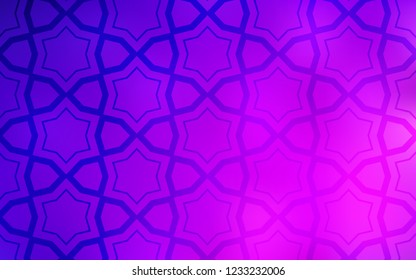 Light Purple, Pink vector pattern with christmas stars. Glitter abstract illustration with colored stars. Pattern for wrapping gifts.