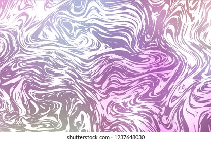Light Purple, Pink vector pattern with lava shapes. A completely new color illustration in marble style. Marble design for your web site.
