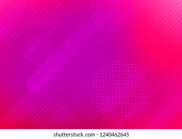 Light Purple, Pink vector pattern with rounded lines, dots. Glitter abstract illustration with colored sticks, dots. Best design for your ad, poster, banner.