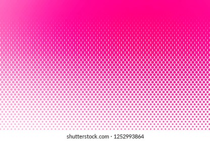 Light Purple, Pink vector pattern with spheres. Glitter abstract illustration with blurred drops of rain. Pattern of water, rain drops.