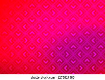 Light Purple, Pink vector pattern with lines, rectangles. Modern geometric abstract illustration with lines, squares. Best design for your ad, poster, banner.