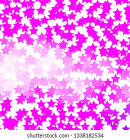 Light Purple, Pink vector pattern with abstract stars. Colorful illustration with abstract gradient stars. Best design for your ad, poster, banner.